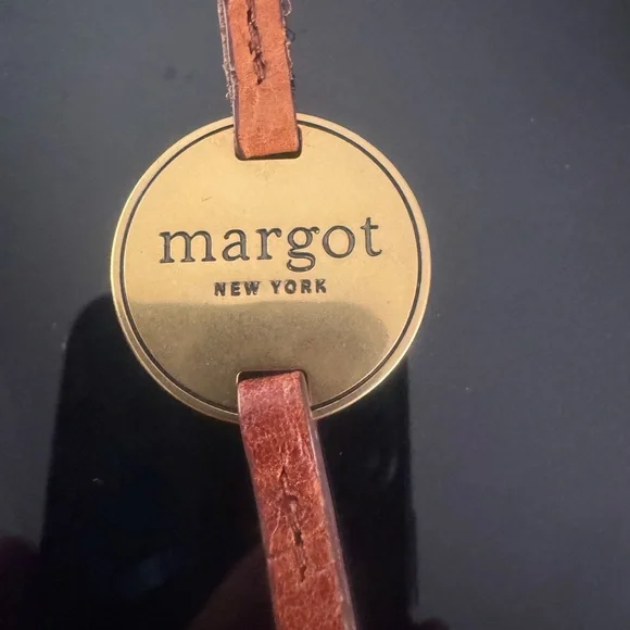 Margot Gold Charm with Brown Leather Strap - Picture 1 of 9